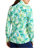 Tommy Bahama Aruba La Playa Palms Tropical Printed Stand Collar Long Sleeve Full-Zip Sweatshirt