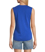 Tommy Bahama Ashby Cotton Slub Rib Round Neck Tank
