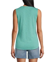 Tommy Bahama Ashby Cotton Slub Rib Round Neck Tank