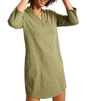 Tommy Bahama Ashby Isles Jersey Collared V-neck Pocketed Dress