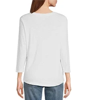 Tommy Bahama Ashby Isles Knit Scoop Neck 3/4 Sleeve T-Shirt