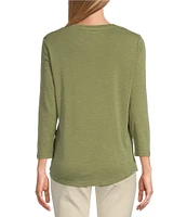 Tommy Bahama Ashby Isles Knit Scoop Neck 3/4 Sleeve T-Shirt