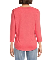 Tommy Bahama Ashby Isles Slub Rib V-Neck 3/4 Sleeve Tee