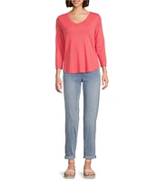 Tommy Bahama Ashby Isles Slub Rib V-Neck 3/4 Sleeve Tee