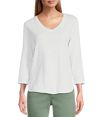 Tommy Bahama Ashby Isles Slub Rib V-Neck 3/4 Sleeve Tee