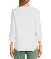 Tommy Bahama Ashby Isles Slub Rib V-Neck 3/4 Sleeve Tee
