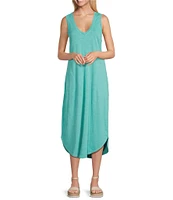 Tommy Bahama Ashby Isles V-Neck Sleeveless Midi Dress