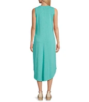Tommy Bahama Ashby Isles V-Neck Sleeveless Midi Dress