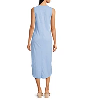 Tommy Bahama Ashby Isles V-Neck Sleeveless Midi Dress