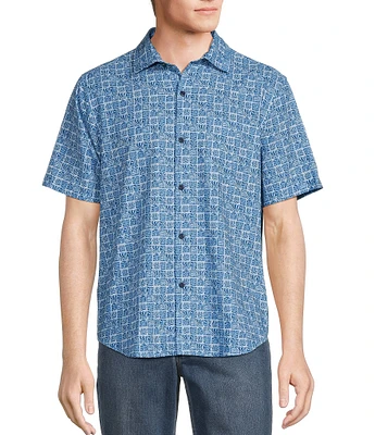 Tommy Bahama Bahama Coast Palm Retreat Short Sleeve Woven Shirt