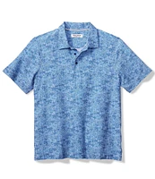 Tommy Bahama Bahama Coast Palm Retreat Short Sleeve Polo Neckline Printed Shirt