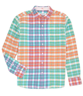 Tommy Bahama Barbados Breeze Vibrant Check Long Sleeve Woven Shirt