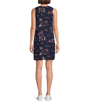 Tommy Bahama Barbecue Disney Blastoff Linen Blend Split V-Neck Shift Dress