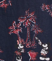 Tommy Bahama Barbecue Disney Blastoff Linen Blend Split V-Neck Shift Dress