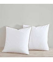 Tommy Bahama Basic Canvas Contrast Trim Euro Shams, Set of 2