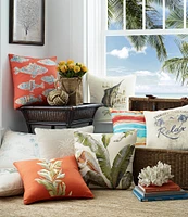 Tommy Bahama Batic Fish Cotton Square Decorative Pillow