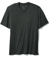 Tommy Bahama Bay Stripe V-Neck Short Sleeve T-Shirt