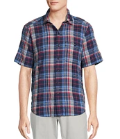 Tommy Bahama Beachside Summertime Plaidness Short Sleeve Woven Shirt