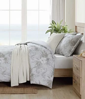 Tommy Bahama Beachway Blooms Grey Reversible Comforter Mini Set