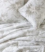 Tommy Bahama Beachway Blooms Grey Reversible Comforter Mini Set