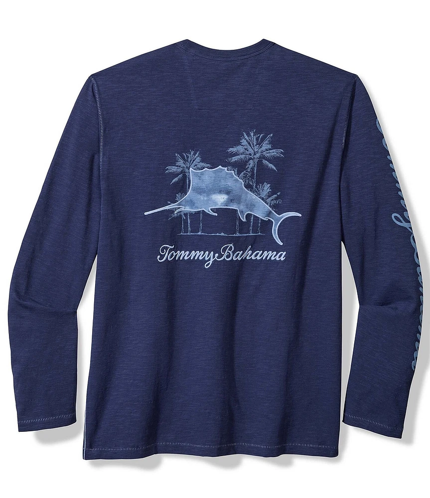 Tommy Bahama Big & Tall Azul Palms Lux Long Sleeve Graphic T-Shirt