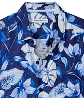 Tommy Bahama Big & Tall Azure Escape Short Sleeve Silk Shirt