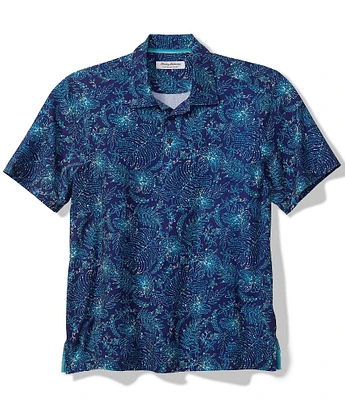 Tommy Bahama Big & Tall Bahama Coast Azul Burst Short Sleeve Polo Shirt