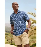 Tommy Bahama Big & Tall Bahama Coast Cabana Shores Printed Short Sleeve Woven Shirt