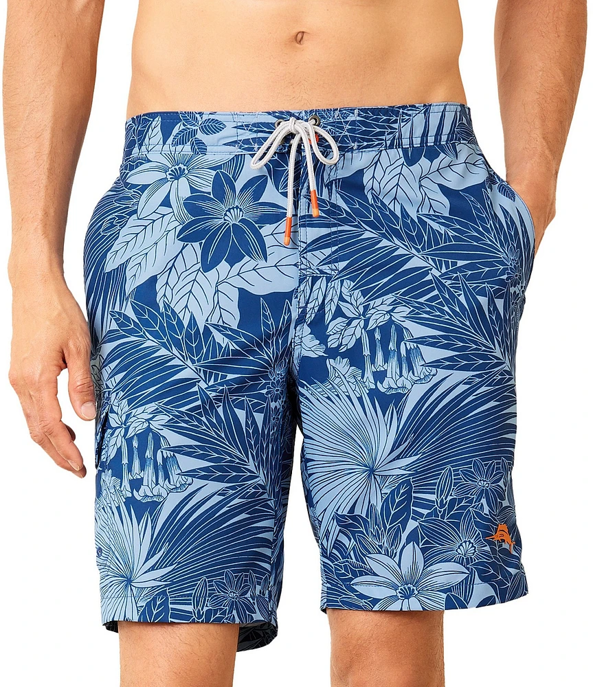 Tommy Bahama Big & Tall Baja Santiago Palms 10#double; and 11#double; Inseam Board Shorts
