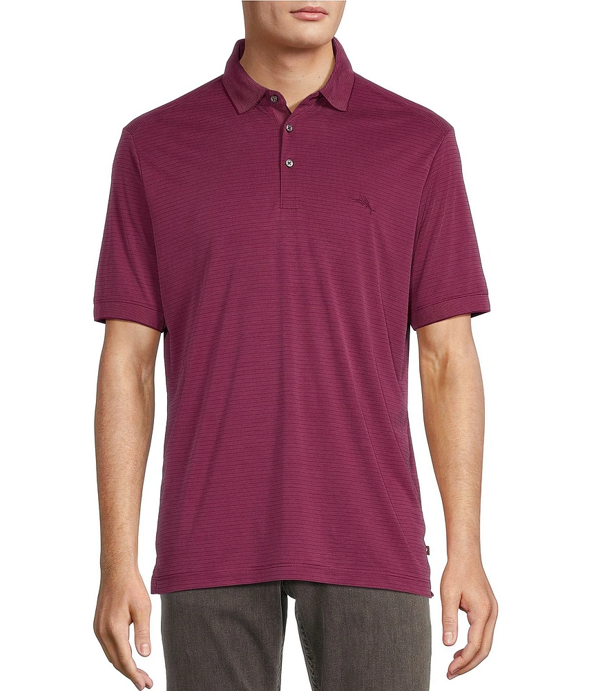 Tommy Bahama Big & Tall Bay Stripe Short Sleeve Polo Shirt