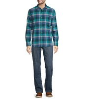 Tommy Bahama Big & Tall Canyon Beach Fireside Check Long Sleeve Brushed Flannel Shirt