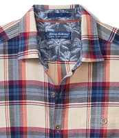 Tommy Bahama Big & Tall Canyon Beach Window Pane Plaid Long Sleeve Woven Shirt