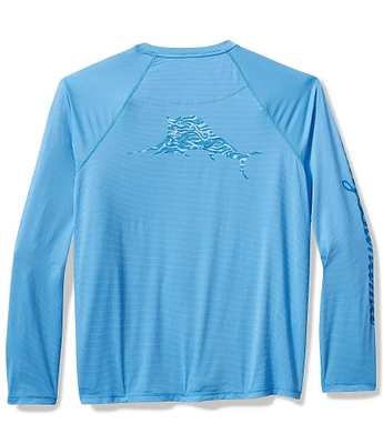 Tommy Bahama Big & Tall Chill Time Surf Long Sleeve T-Shirt