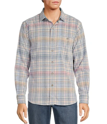 Tommy Bahama Big & Tall Coastline Cord Harbor Long Sleeve Multi-Plaid Shirt