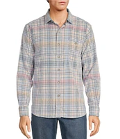 Tommy Bahama Big & Tall Coastline Cord Harbor Long Sleeve Multi-Plaid Shirt