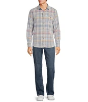 Tommy Bahama Big & Tall Coastline Cord Harbor Long Sleeve Multi-Plaid Shirt