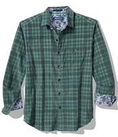 Tommy Bahama Big & Tall Coastline Cord Lagoon Checked Long Sleeve Woven Shirt