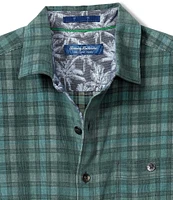 Tommy Bahama Big & Tall Coastline Cord Lagoon Checked Long Sleeve Woven Shirt