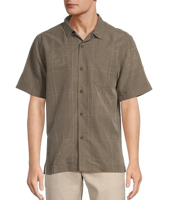 Tommy Bahama Big & Tall Coconut Point Palm Isle Short Sleeve Woven Shirt