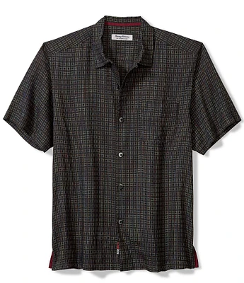 Tommy Bahama Big & Tall Coconut Point Prismatic Check Short Sleeve Woven Shirt