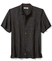 Tommy Bahama Big & Tall Coconut Point Prismatic Check Short Sleeve Woven Shirt