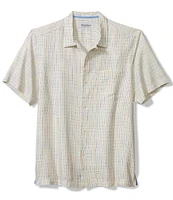 Tommy Bahama Big & Tall Coconut Point Prismatic Check Short Sleeve Woven Shirt