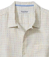 Tommy Bahama Big & Tall Coconut Point Prismatic Check Short Sleeve Woven Shirt