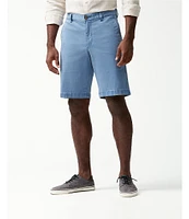 Tommy Bahama Big & Tall Flat-Front Straight Fit Stretch Sateen 10#double; & 11#double; Inseam Boracay Shorts