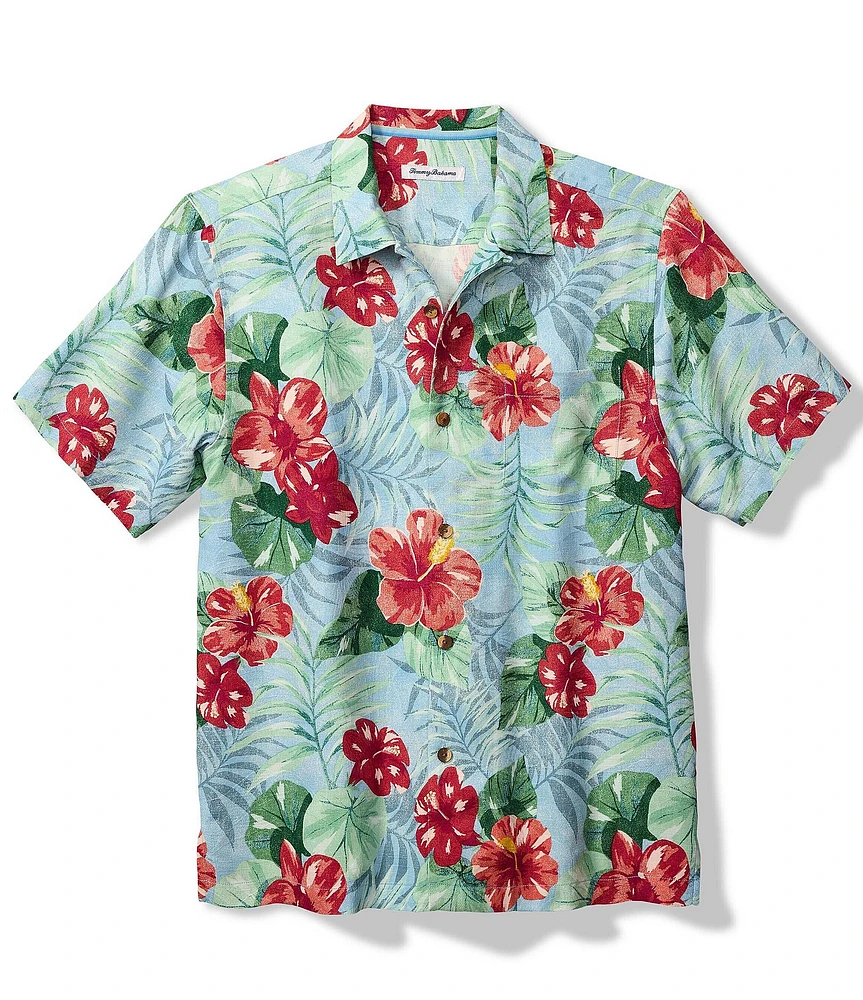 Tommy Bahama Big & Tall Fridas Garden Floral Print Short Sleeve Shirt