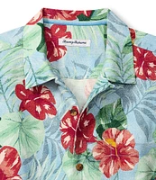 Tommy Bahama Big & Tall Fridas Garden Floral Print Short Sleeve Shirt