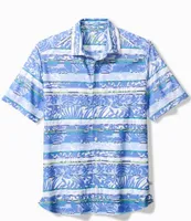 Tommy Bahama Big & Tall IslandZone Maldonado Stripe Short-Sleeve Woven Camp Shirt