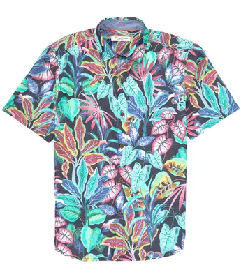 Tommy Bahama Big & Tall IslandZone Mojito Bay Jungle Tropics Short Sleeve Woven Shirt