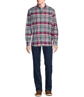 Tommy Bahama Big & Tall Lazlo Cheers Checked Plaid Silk-Blend Shirt