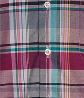 Tommy Bahama Big & Tall Lazlo Cheers Checked Plaid Silk-Blend Shirt